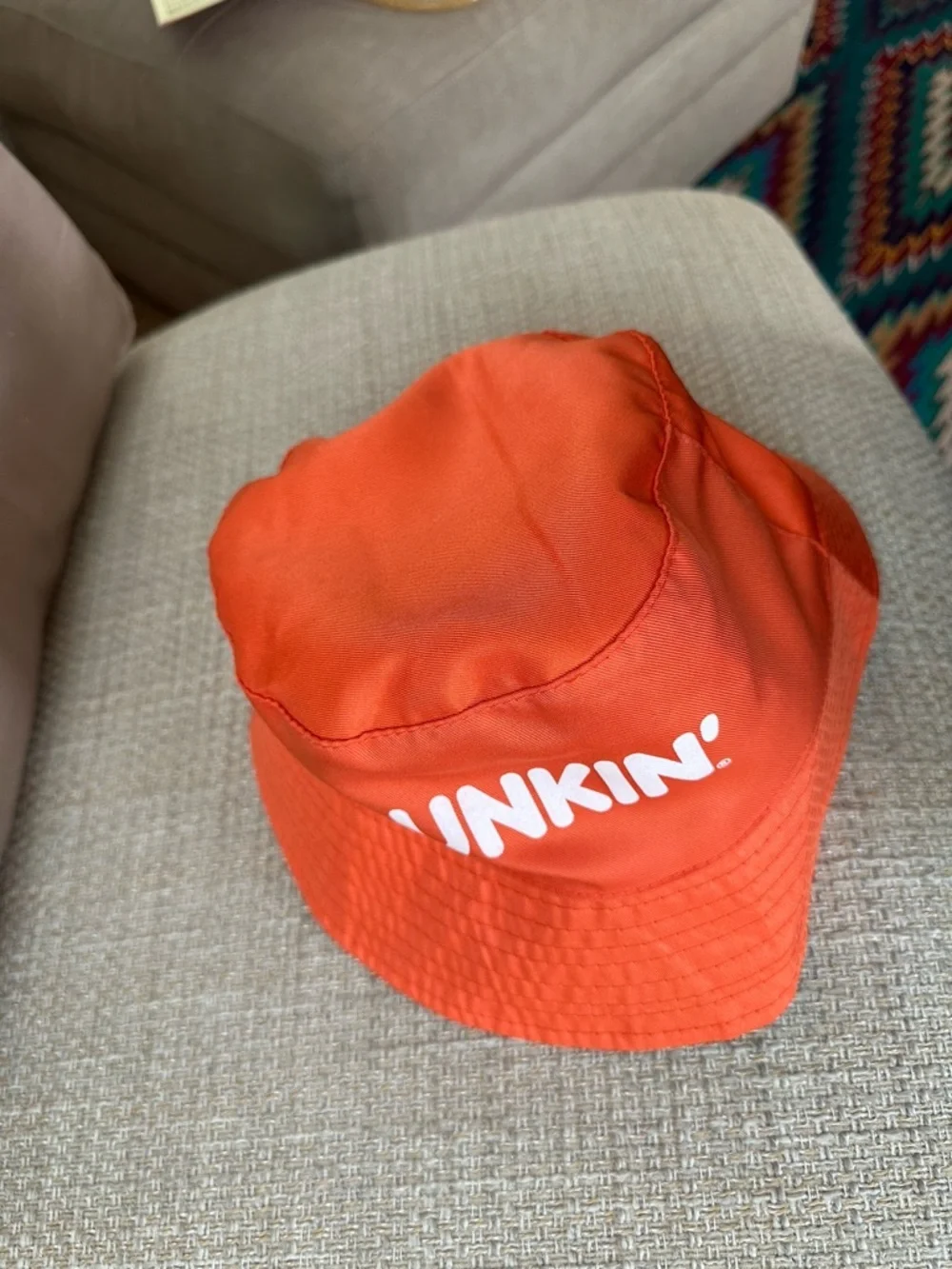 Dunkin Donuts Reversible Bucket Hat Orange Summer — One Size